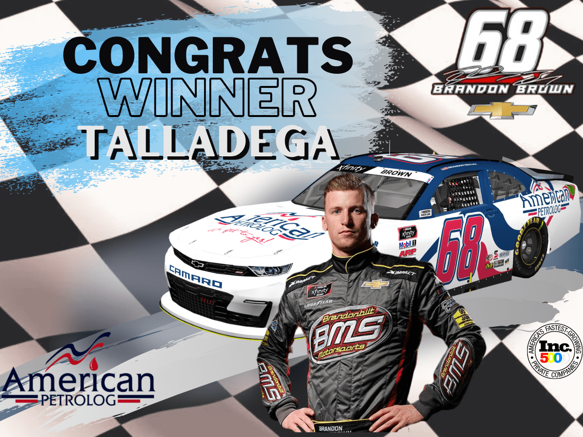 Brandon Brown Wins Talladega Xfinity NASCAR Race American Petrolog